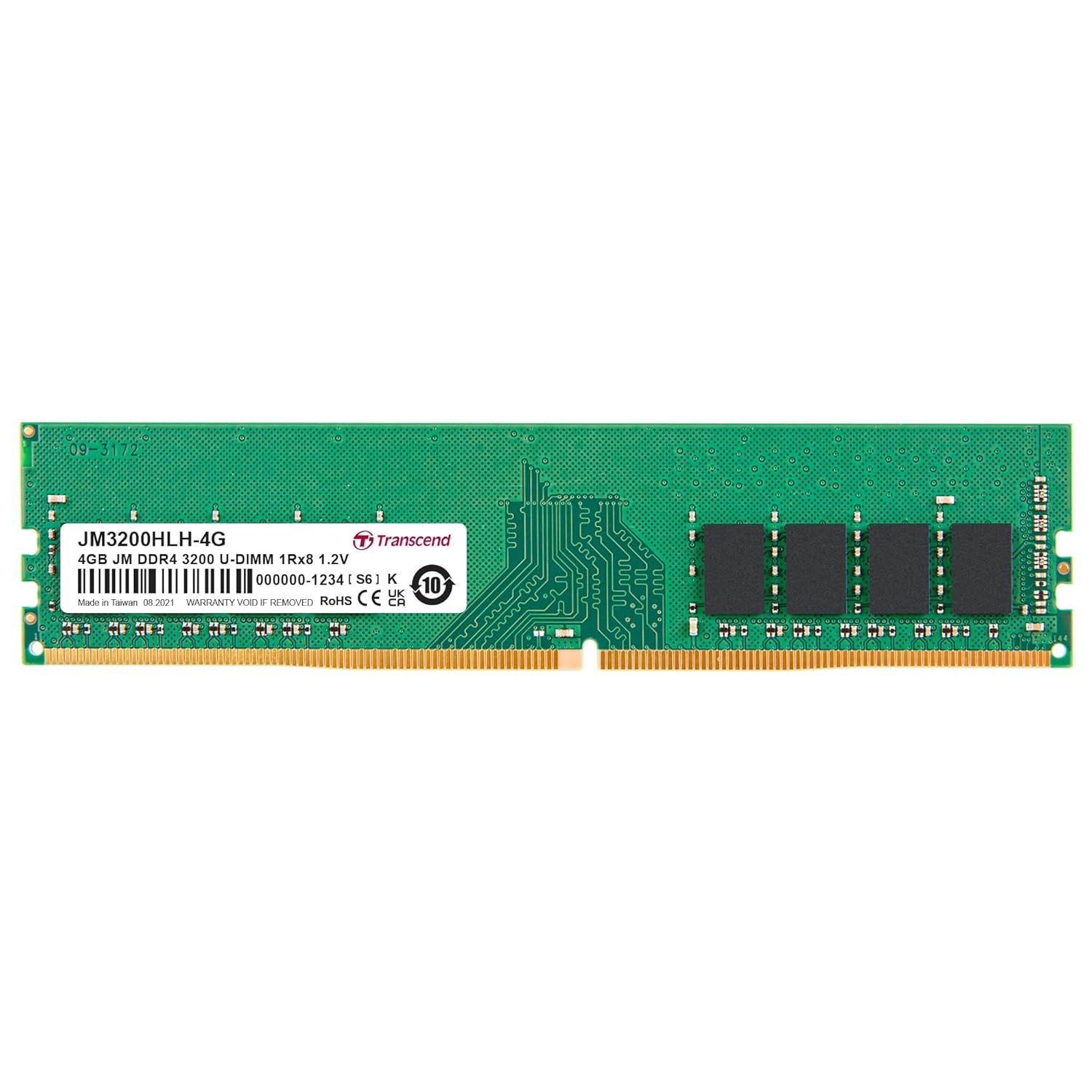 Transcend JetRam Memory DDR4 3200MHz U-DIMM Desktop RAM | 1Rx8, CL22, 1.2V | 4GB, 8GB, 16GB Transcend JetRam Memory DDR4 3200MHz U-DIMM Desktop RAM | 1Rx8, CL22, 1.2V | 4GB, 8GB, 16GB